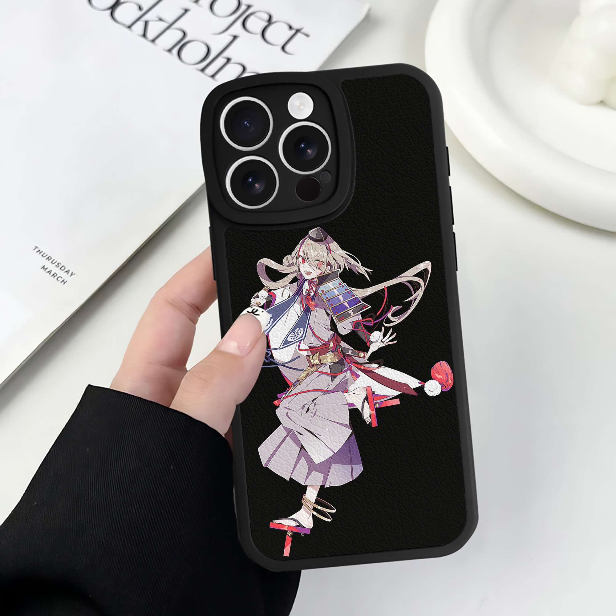 （画像用） 刀剣乱舞 Touken Ranbu 【iPhone 16シリーズ対応】シリコンスマホケース（レザー調） 材質：シリコン